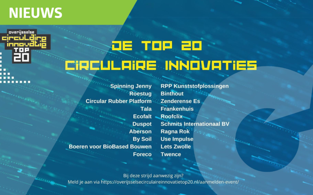 Genomineerd voor de Overijsselse Circulaire Innovatie Top 20